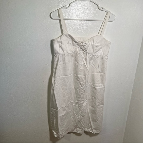 Loft Sleeveless Twist Neck Dress White - Picture 2 of 13